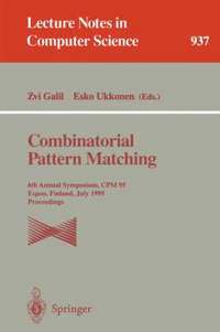 bokomslag Combinatorial Pattern Matching