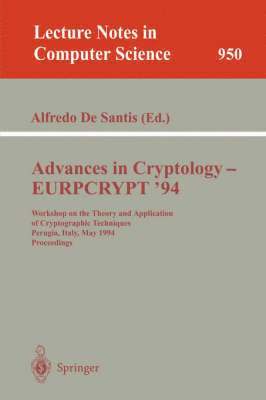 Advances in Cryptology  EUROCRYPT '94 1