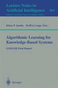 bokomslag Algorithmic Learning for Knowledge-Based Systems