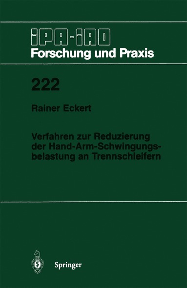 bokomslag Verfahren zur Reduzierung der Hand-Arm-Schwingungsbelastung an Trennschleifern