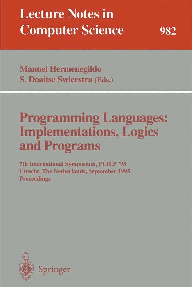 Programming Languages: Implementations, Logics and Programs 1