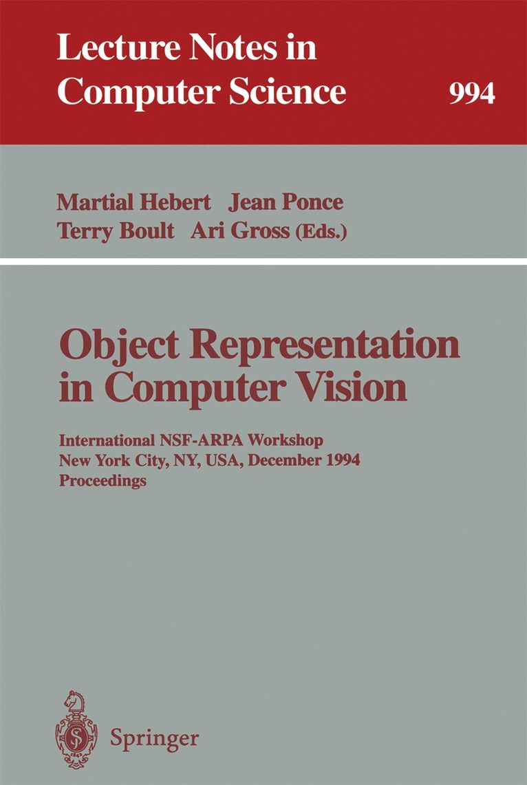 Object Representation in Computer Vision 1