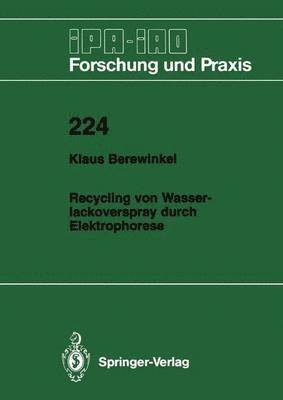 bokomslag Recycling von Wasserlackoverspray durch Elektrophorese