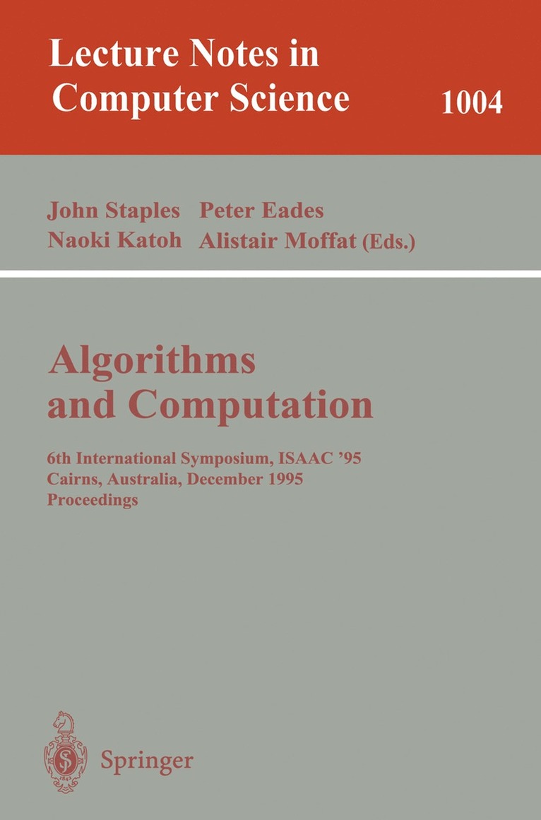 Algorithms and Computations 1