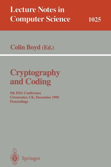 Colin Boyd - Cryptography and Coding, Häftad