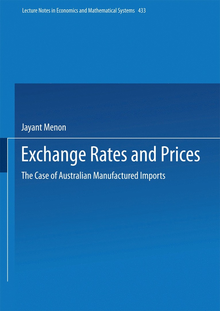 Jayant Menon - Exchange Rates and Prices, Häftad