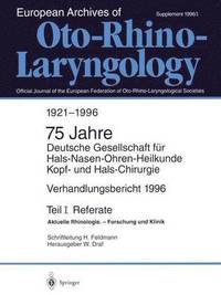 bokomslag Verhandlungsbericht 1996 der Deutschen Gesellschaft fr Hals-Nasen-Ohren-Heilkunde, Kopf- und Hals-Chirurgie