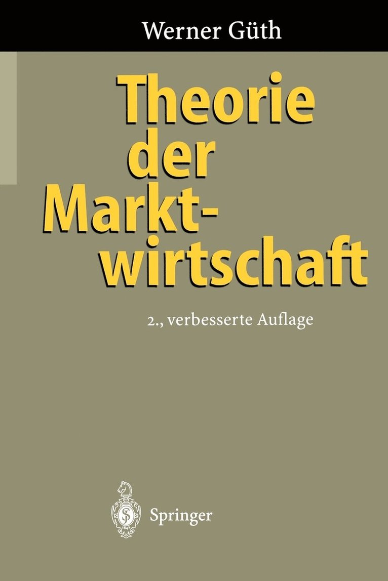 Theorie der Marktwirtschaft 1