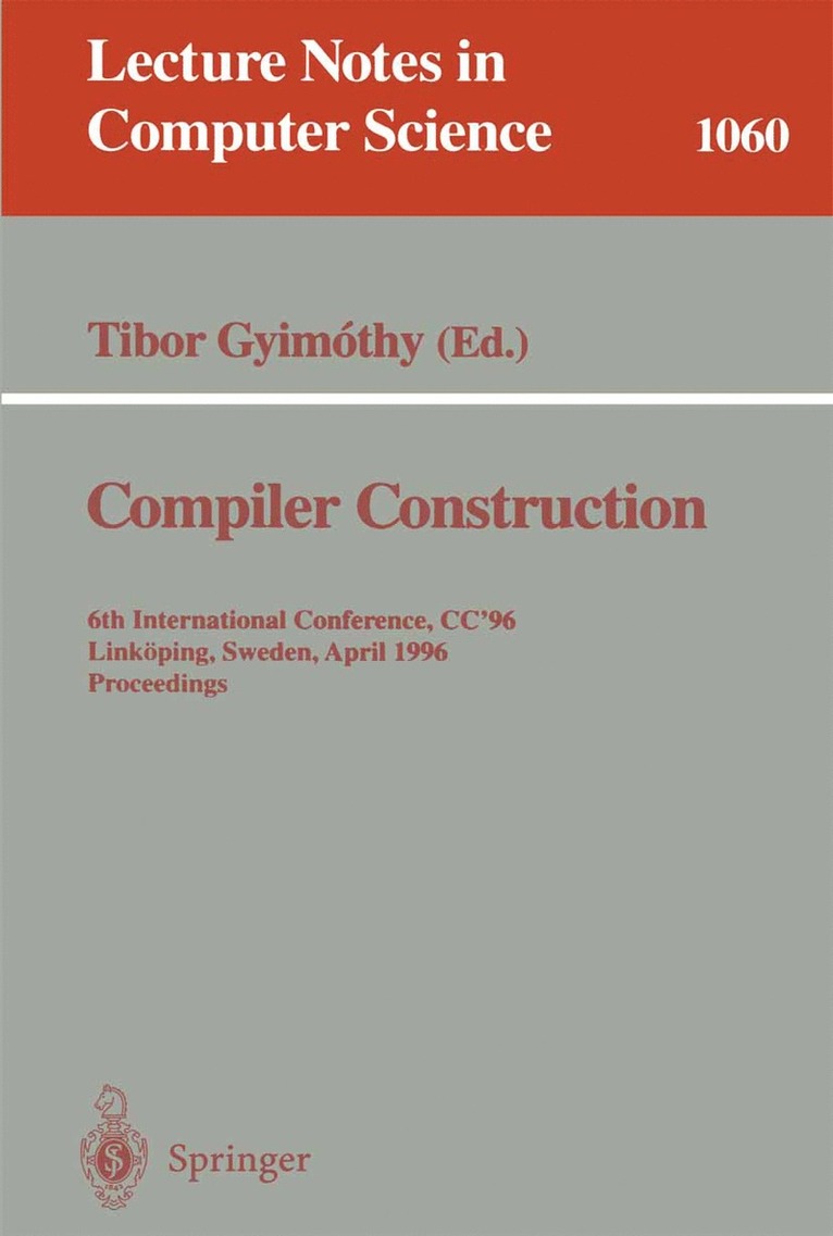 Tibor Gyimothy - Compiler Construction, Häftad