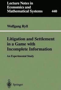 bokomslag Litigation and Settlement in a Game with Incomplete Information