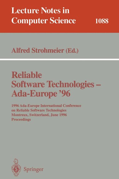 Alfred Strohmeier - Reliable Software Technologies - Ada Europe 96, Häftad