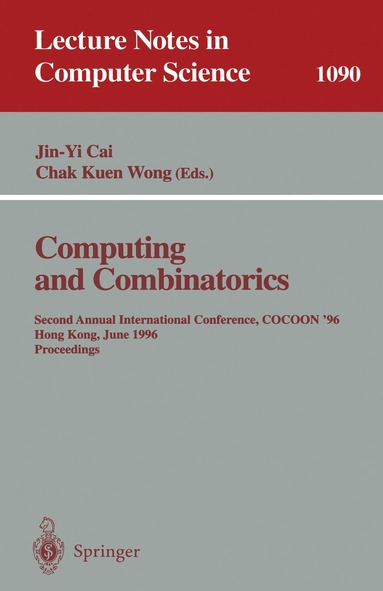 bokomslag Computing and Combinatorics