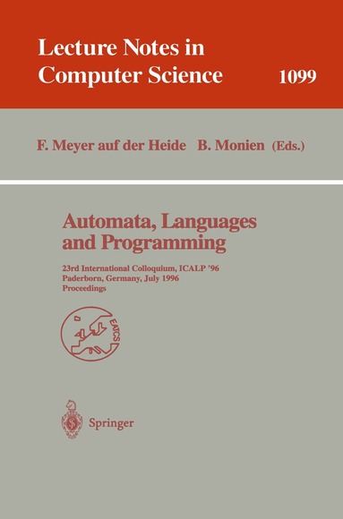 Friedhelm Meyer auf der Heide, Burkhard Monien - Automata, Languages and Programming, Häftad