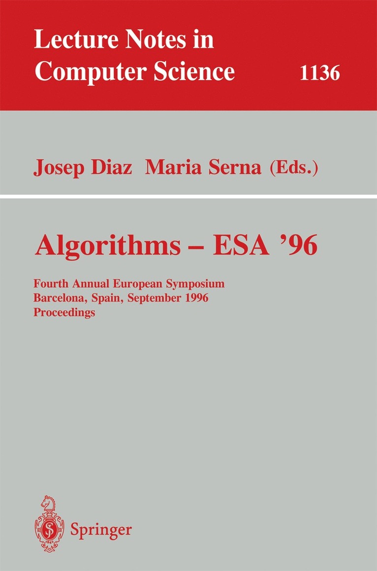Joseph Diaz, Maria Serna - Algorithms - ESA '96, Häftad
