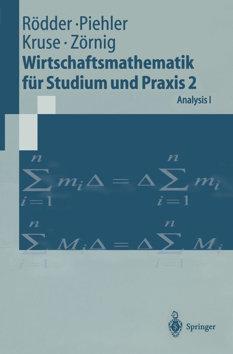 Wilhelm Rödder, Gabriele Piehler, Hermann-Josef Kruse, Peter Zörnig - Wirtschaftsmathematik für Studium und Praxis 2, Häftad