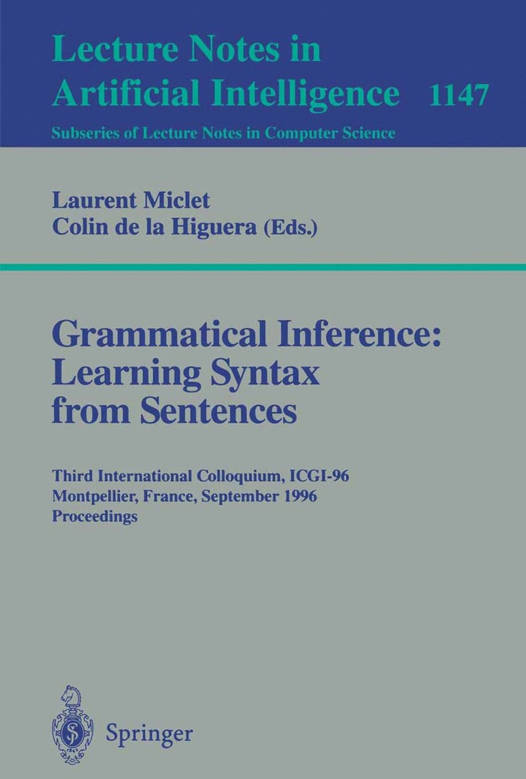 Grammatical Inference: Learning Syntax from Sentences