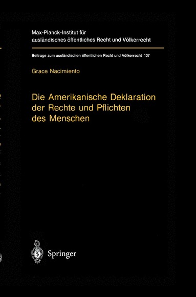 bokomslag Die Amerikanische Deklaration der Rechte und Pflichten des Menschen