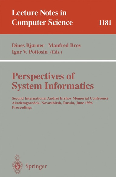 Dines Bjørner, Manfred Broy, Igor V. Pottosin - Perspectives of System Informatics, Häftad