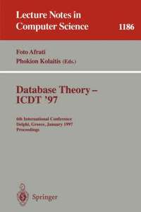 bokomslag Database Theory - ICDT '97