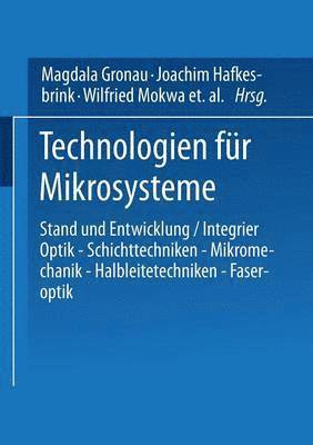 Technologien fr Mikrosysteme 1