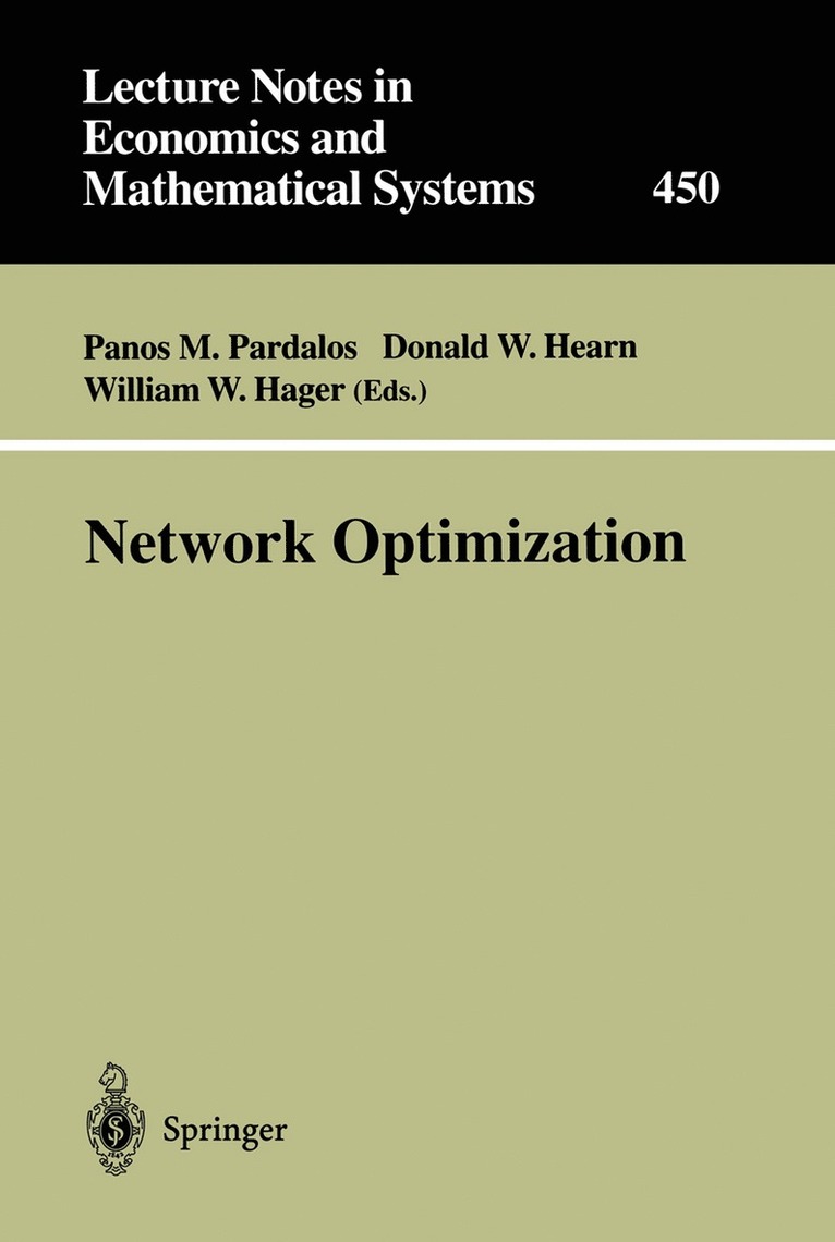Panos M. Pardalos, Donald W. Hearn, William W. Hager - Network Optimization, Häftad