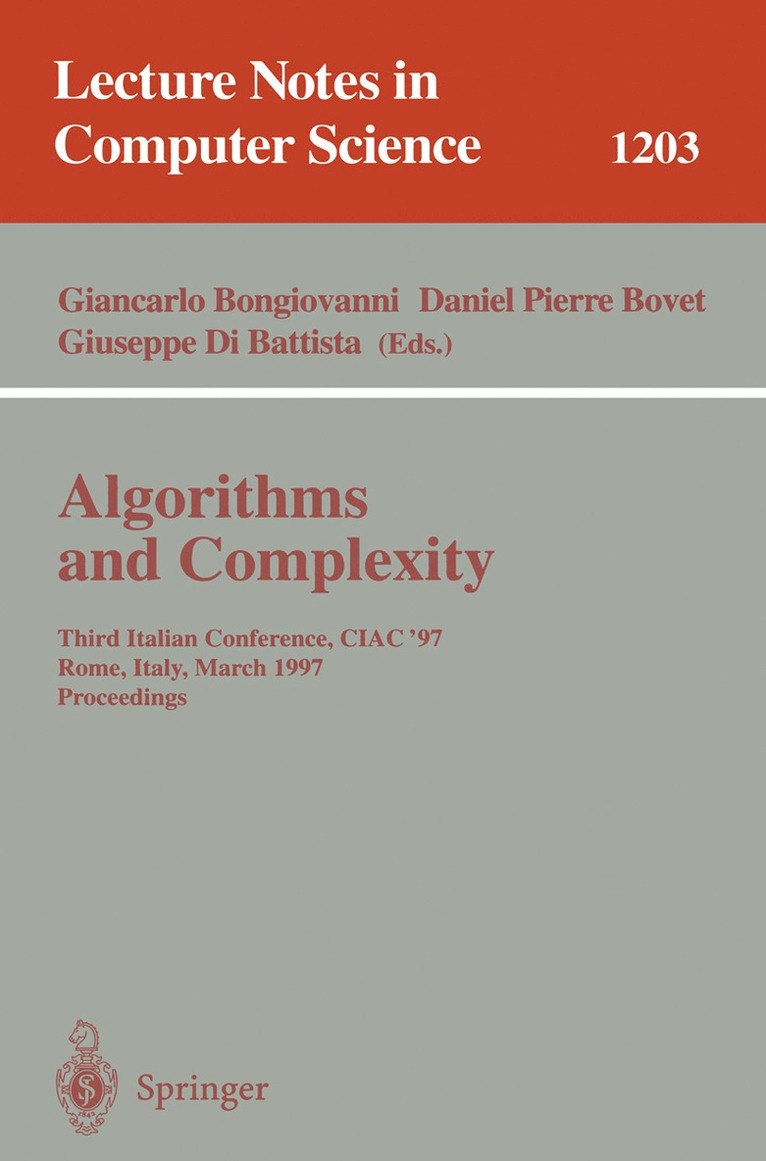Algorithms and Complexity