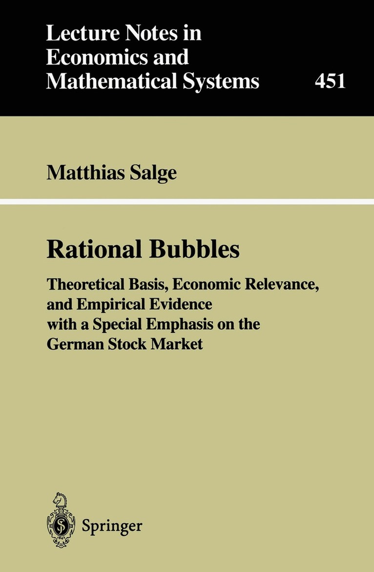 Matthias Salge - Rational Bubbles, Häftad