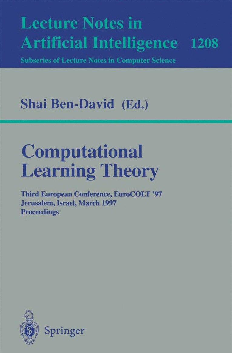 Shai Ben-David - Computational Learning Theory, Häftad