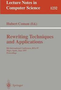 bokomslag Rewriting Techniques and Applications