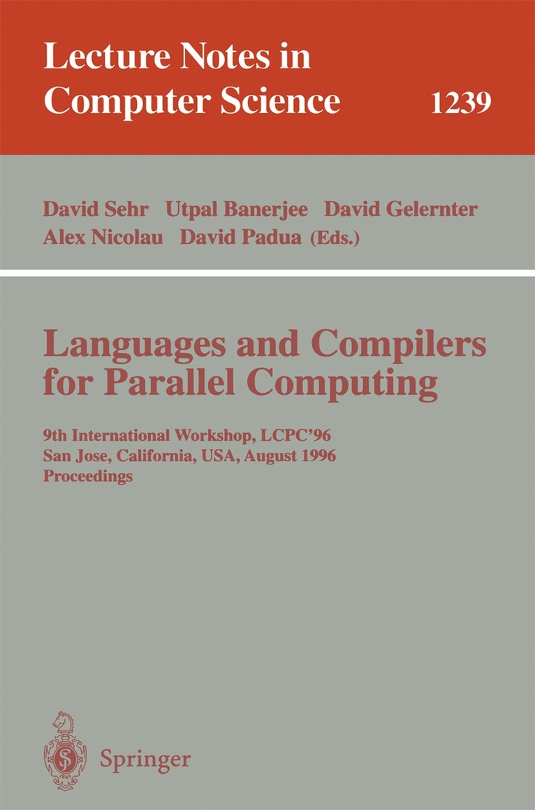 David Sehr, Utpal Banerjee, David Gelernter, Alex Nicolau, David Padua - Languages and Compilers for Parallel Computing, Häftad