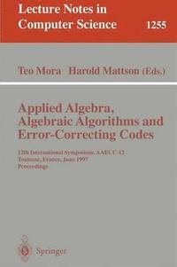 bokomslag Applied Algebra, Algebraic Algorithms and Error-Correcting Codes