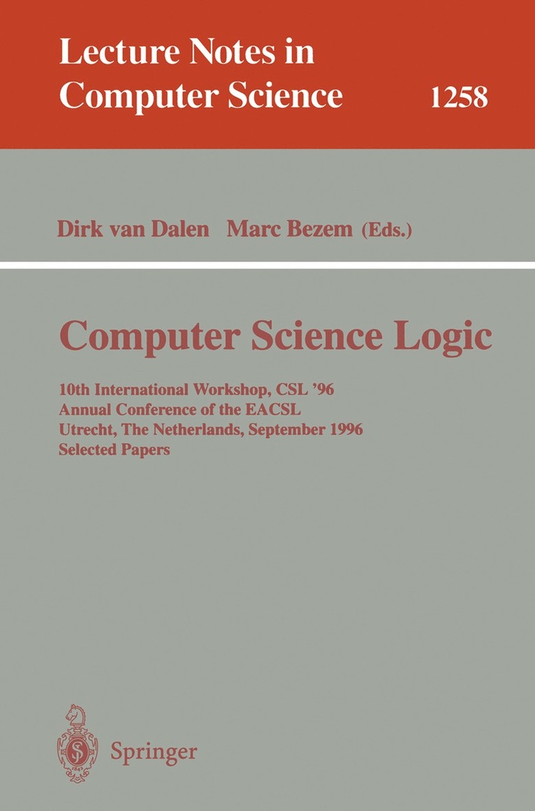 Dirk van Dalen, Marc Bezem, Dirk Van Dalen - Computer Science Logic, Häftad