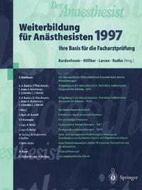 bokomslag Der Anaesthesist Weiterbildung fr Ansthesisten 1997