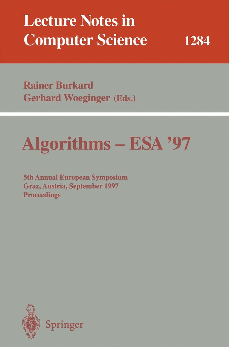 Rainer E. Burkard, Gerhard  J. Woeginger, Rainer Burkard, Gerhard Woeginger - Algorithms - ESA '97, Häftad