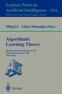 bokomslag Algorithmic Learning Theory