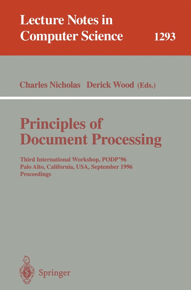 Principles of Document Processing 1