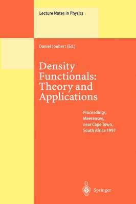 Daniel Joubert - Density Functionals: Theory and Applications, Inbunden