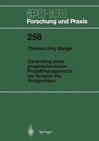 bokomslag Controlling eines projektorientierten Prozeßmanagements am Beispiel des Anlagenbaus
