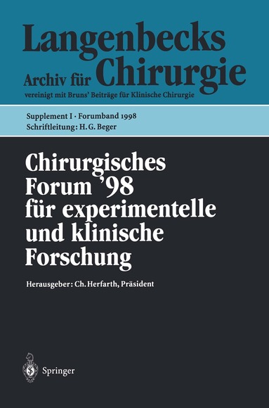 C. Herfarth, M. Rothmund, W. Hartel - Chirurgisches Forum ’98, Häftad