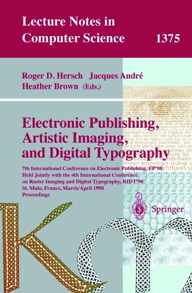 Roger Hersch, Jacques Andre, Heather Brown - Electronic Publishing, Artistic Imaging, and Digital Typography, Häftad