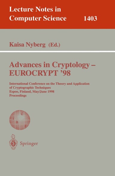 bokomslag Advances in Cryptology - EUROCRYPT '98