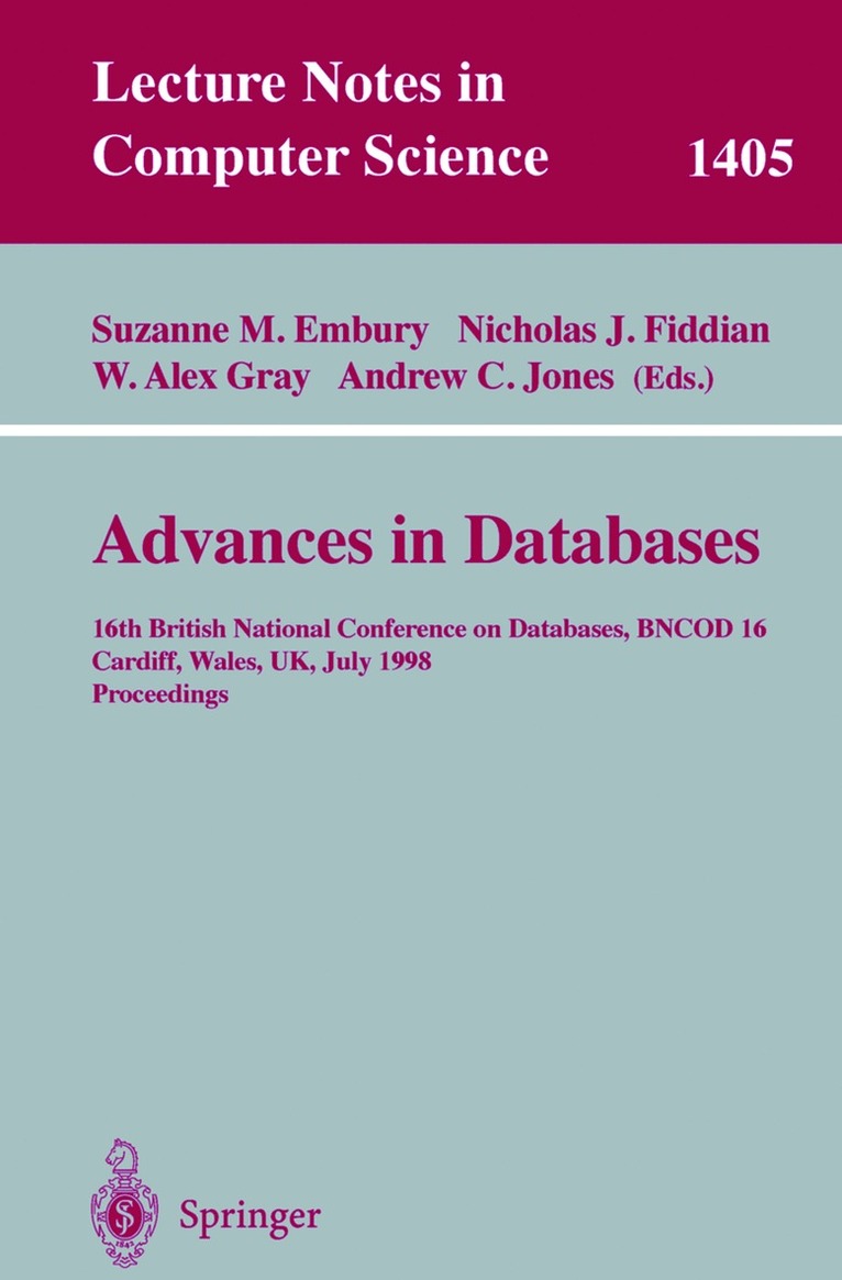 Suzanne M. Embury, Nicholas J. Fiddian, W. Alex Gray, Andrew C. Jones - Advances in Databases, Häftad