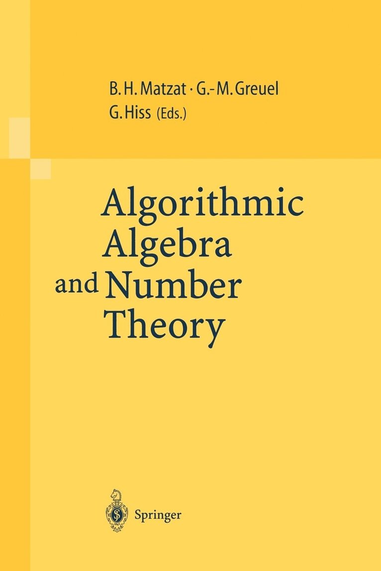 Algorithmic Algebra and Number Theory 1
