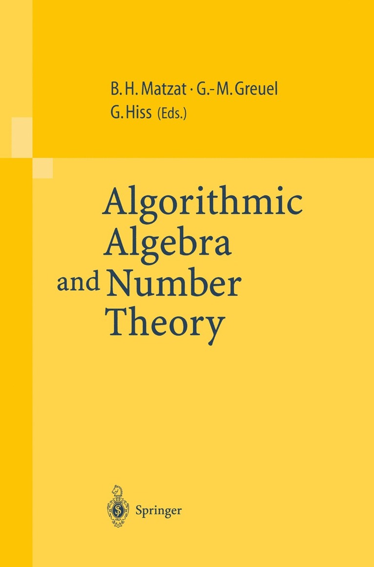 B.Heinrich Matzat, Gert-Martin Greuel, Gerhard Hiss, B. Heinrich Matzat - Algorithmic Algebra and Number Theory, Häftad