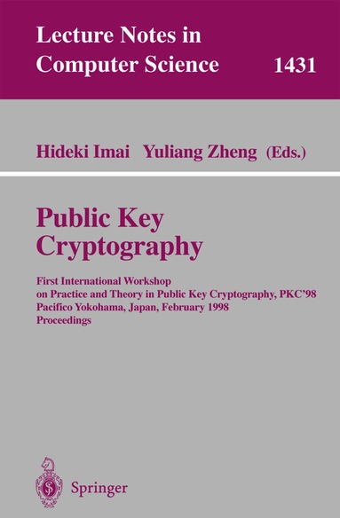 Hideki Imai, Yuliang Zheng - Public Key Cryptography, Häftad