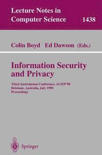 bokomslag Information Security and Privacy