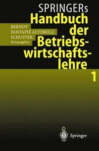bokomslag Springers Handbuch der Betriebswirtschaftslehre 1