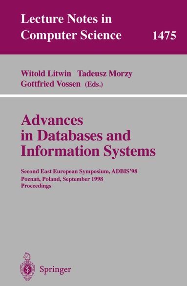 Tadeusz Morzy, Witold Litwin, Tadeusz Morzy, Gottfried Vossen - Advances in Databases and Information Systems, Häftad