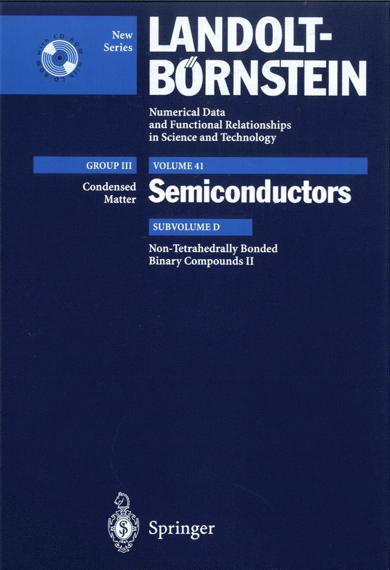 S. Kück, H. Werheit, O. Madelung - Non-Tetrahedrally Bonded Binary Compounds II, Inbunden