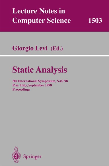Giorgio Levi - Static Analysis, Häftad